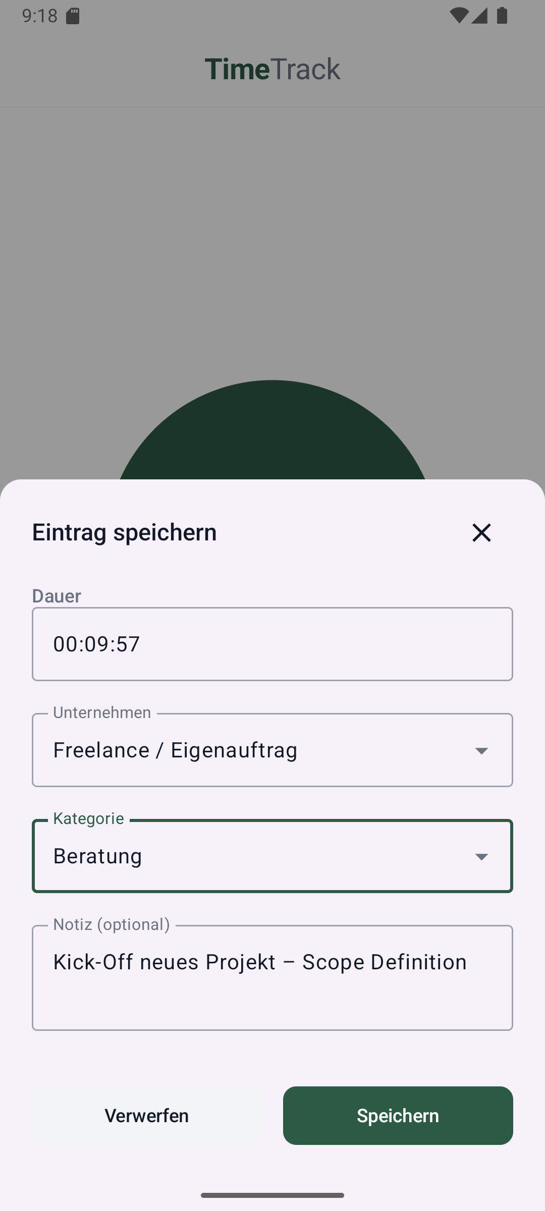 TimeTrack Screenshot 3