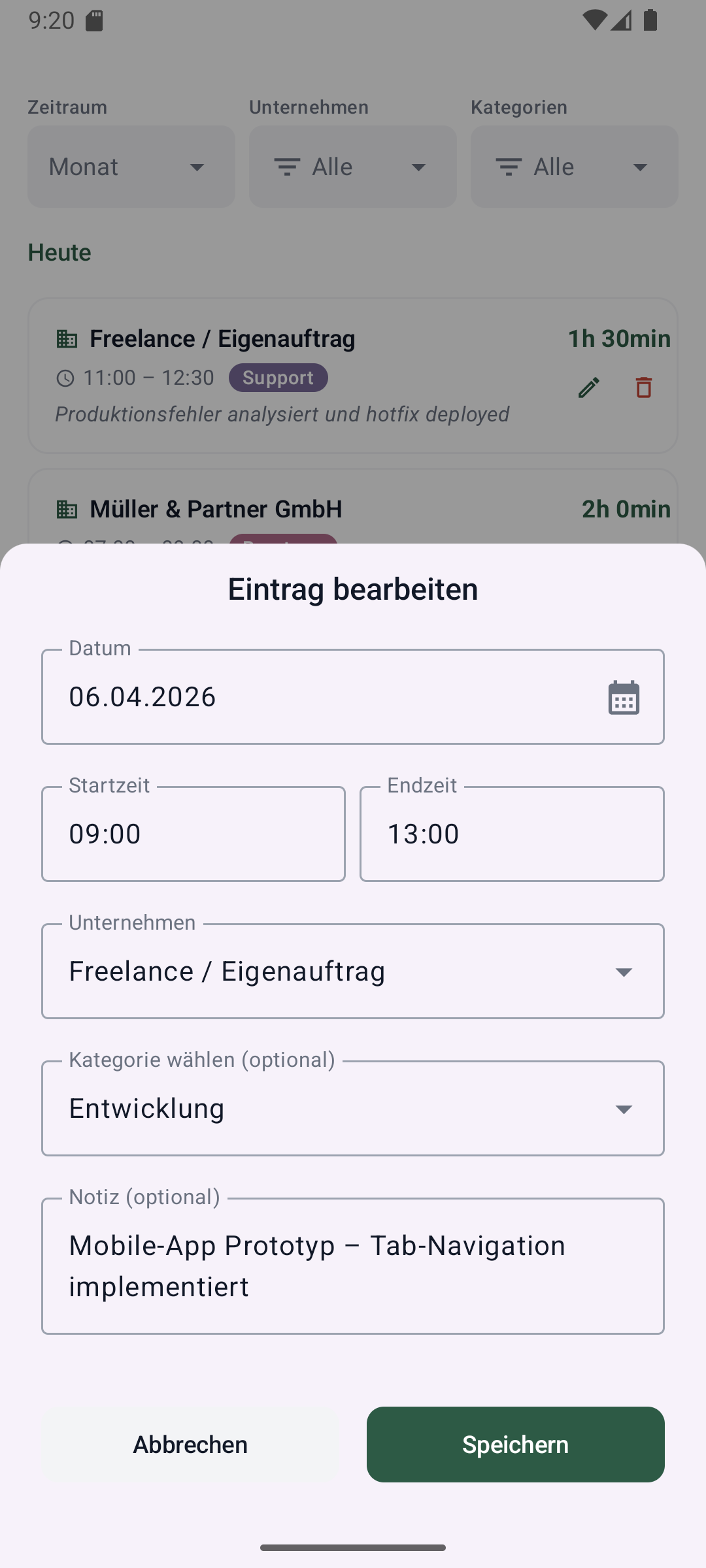 TimeTrack Screenshot 5